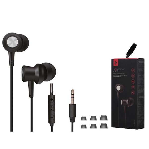 2E A1 ErgonomicFit with volume control switch&mic Wired In EarHeadphones 2E-IEA1BK