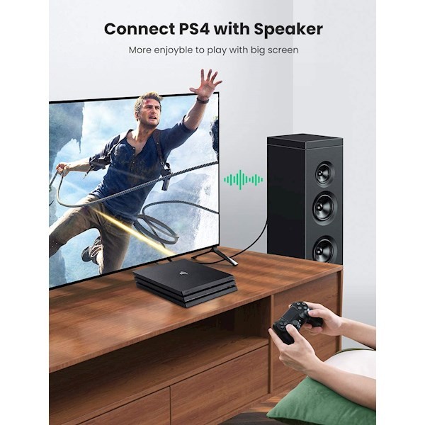 Ugreen AV122 (70892) Toslink Optical Audio Cable 2m (Black)