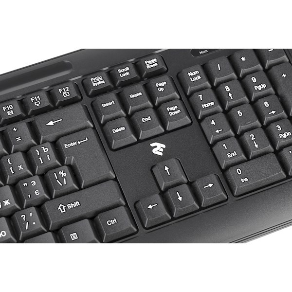 2E Keyboard membrane KM1040 104key, USB-A, EN/UK/RU, black 2E-KM1040UB