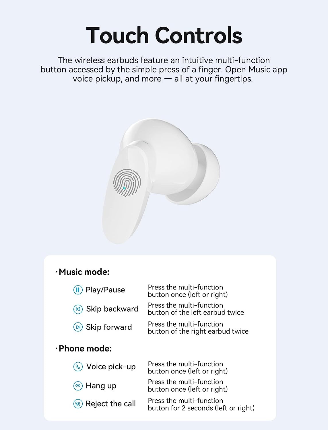 Vention NBFW0 HiFun Ture Wireless Bluetooth Earbuds White