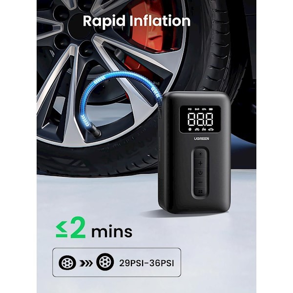 Ugreen CD259 (15951), Portable Air Compressor, Black