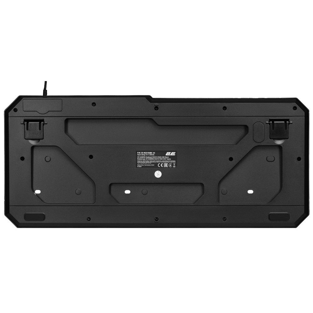 2E GAMING Membrane keyboard KG315 110key, USB-A, EN/RU, RGB, black 2E-KG315UBK_AK