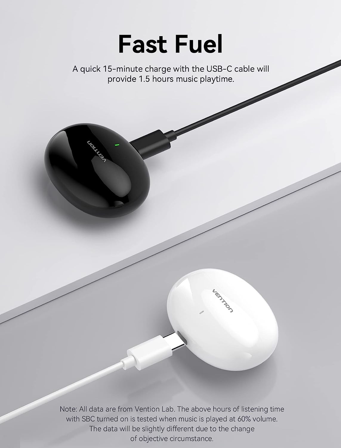 Vention NBFW0 HiFun Ture Wireless Bluetooth Earbuds White