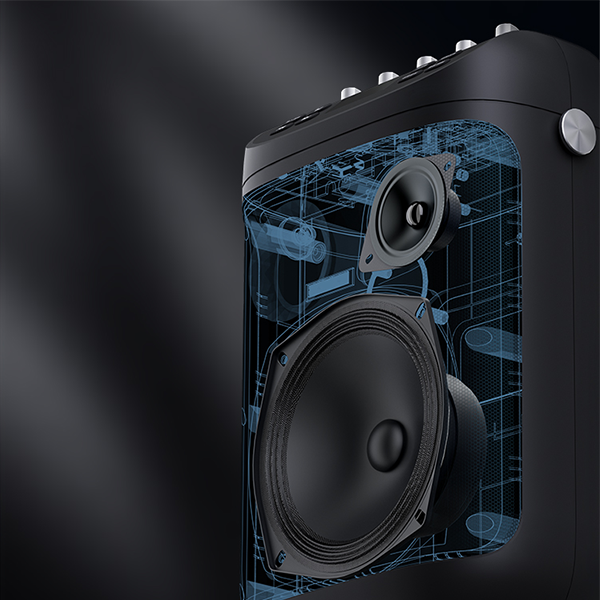 Edifier PK305, 18W, Bloototh, USB, TF-card, Party Trolley Speaker, Gray