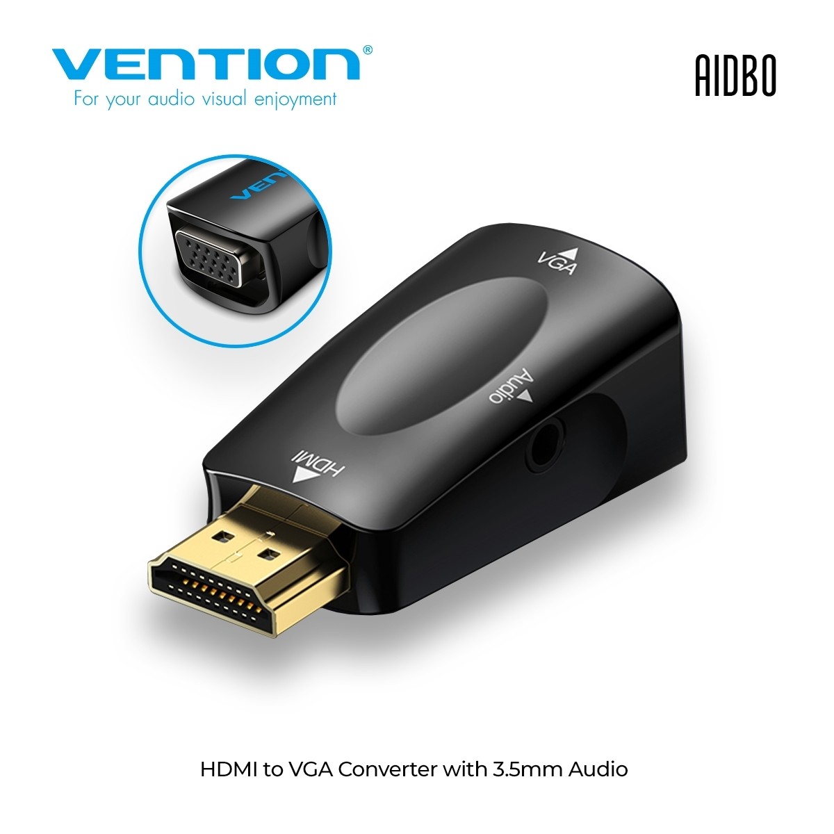Vention AIDB0 HDMI to VGA Converter with 3.5MM Audio