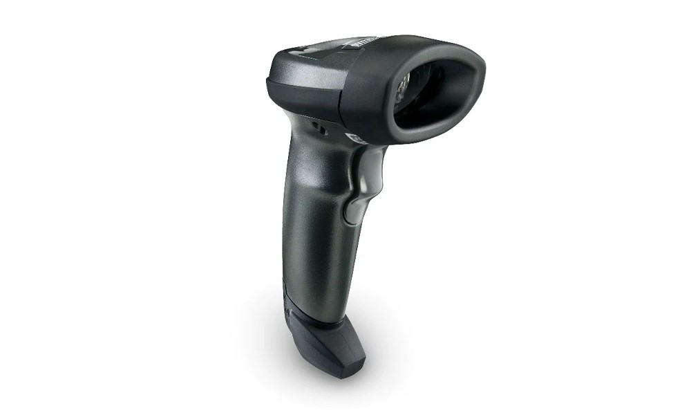 Zebra LI2208-SR Black Barcode Scanner with Stand | USB KIT: LI2208-SR00007ZZWW Scanner | CBA-U21-S07ZBR Shielded USB Cable | 20-61022-04R Stand | LI2208-SR7U2100SGW