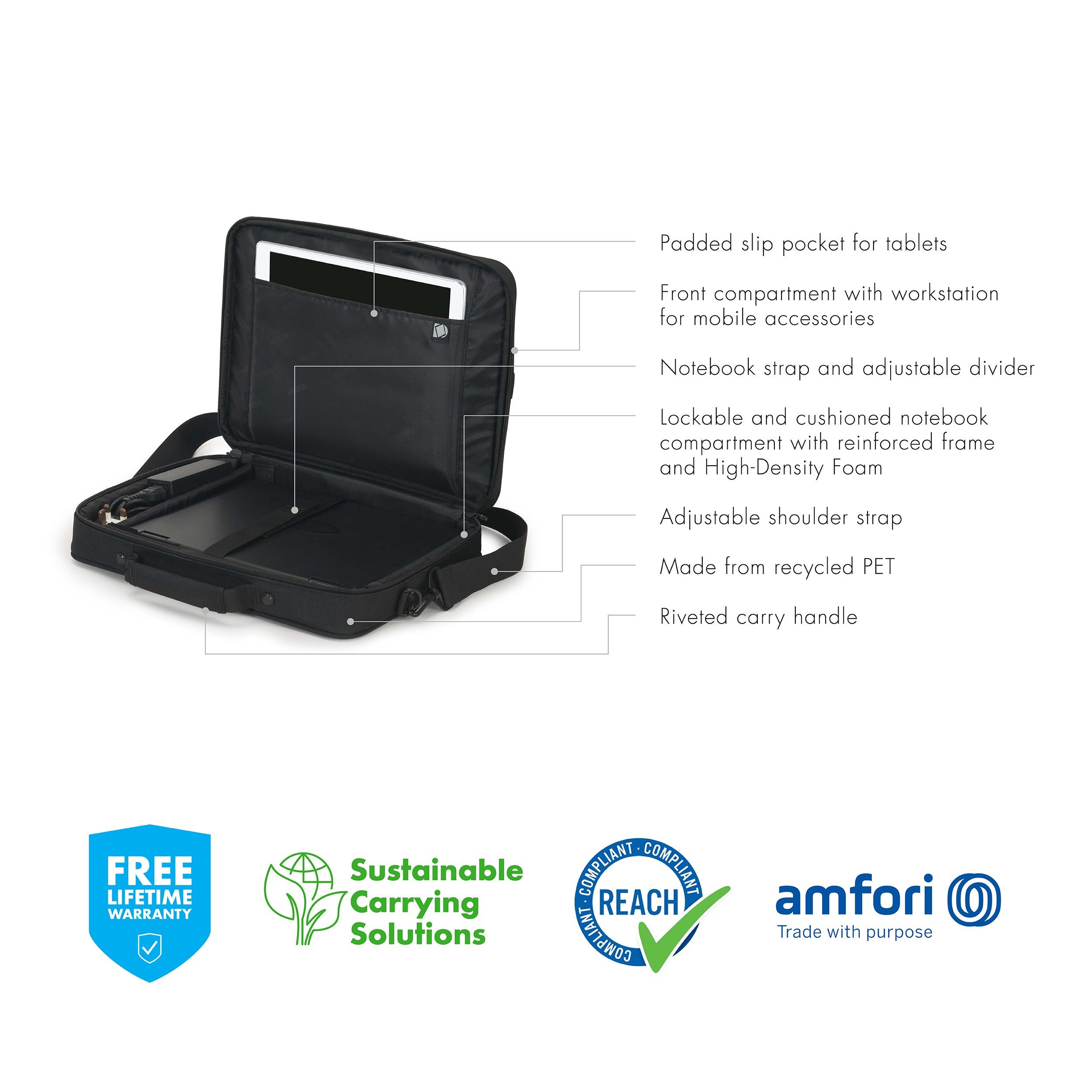 Dicota Clamshell Case Eco Multi SCALE 14-15.6” black D31431-RPET