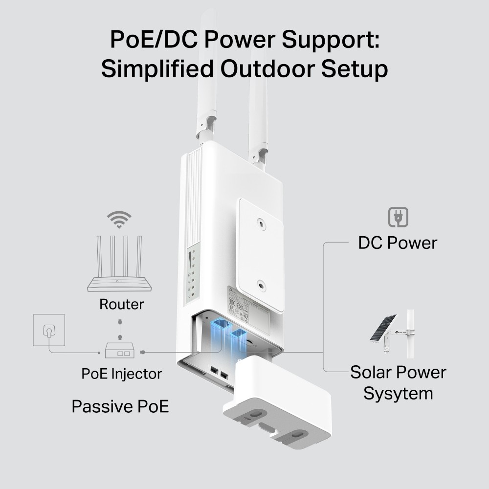 TP-Link TL-MR100-Outdoor 4G 300 Mbps Wi-Fi Outdoor Router 4G LTE and Fast Wi-Fi Speed : supports LTE up to 150 Mbps and Wi-Fi up to 3