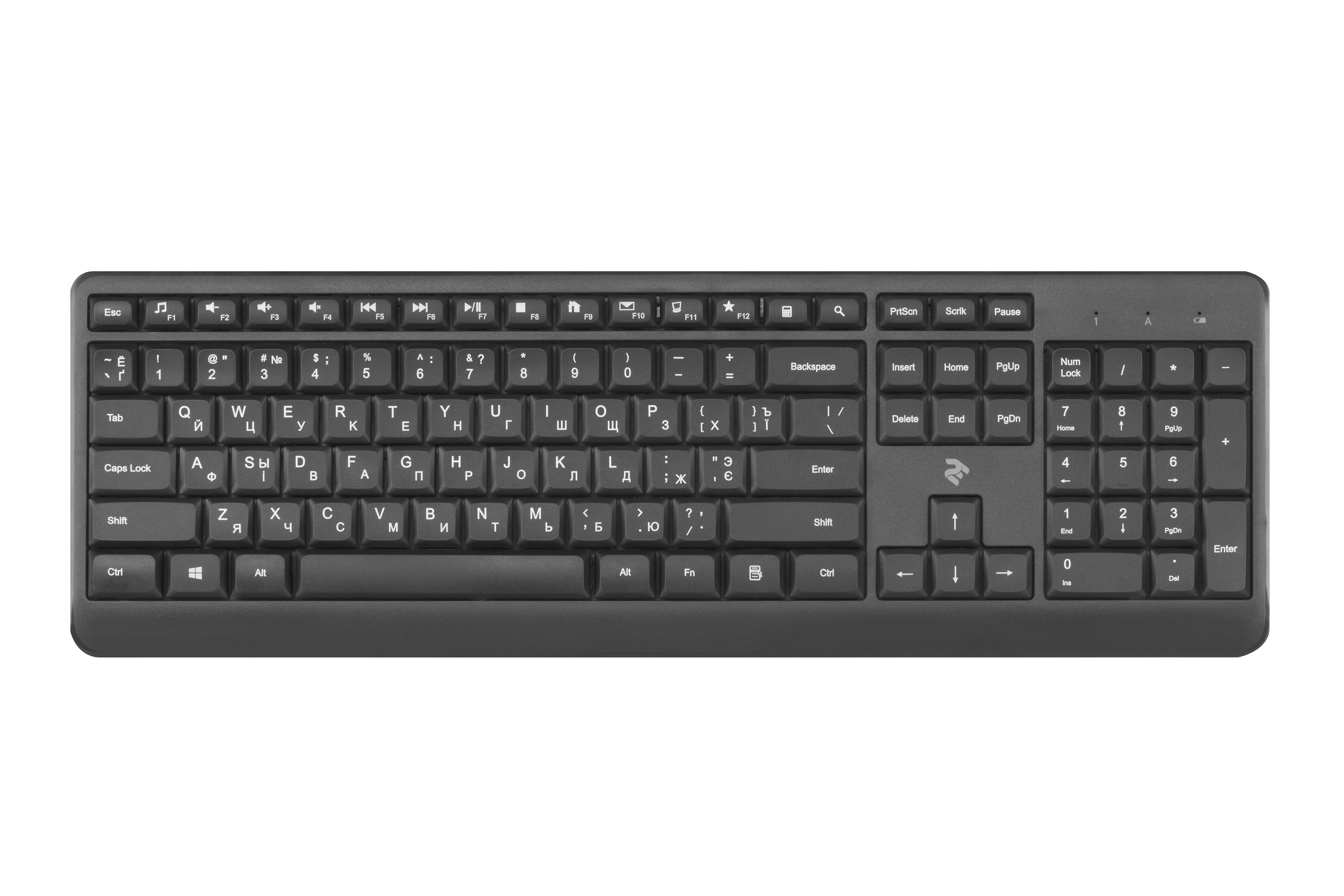 2E Keyboard KS220 WL Black 2E-KS220WB