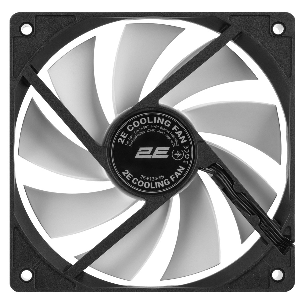 2E Case Fan F120-SN, 120mm, 500-1500rpm, 4pin 24dBa, black 2E-F120-SN