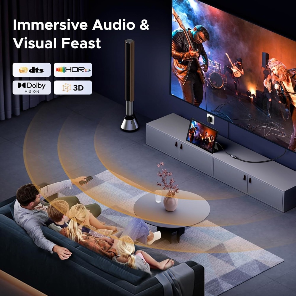 Ugreen HD182 (65593), 8K Micro HDMI to HDMI Cable, 20cm, Grey/Black