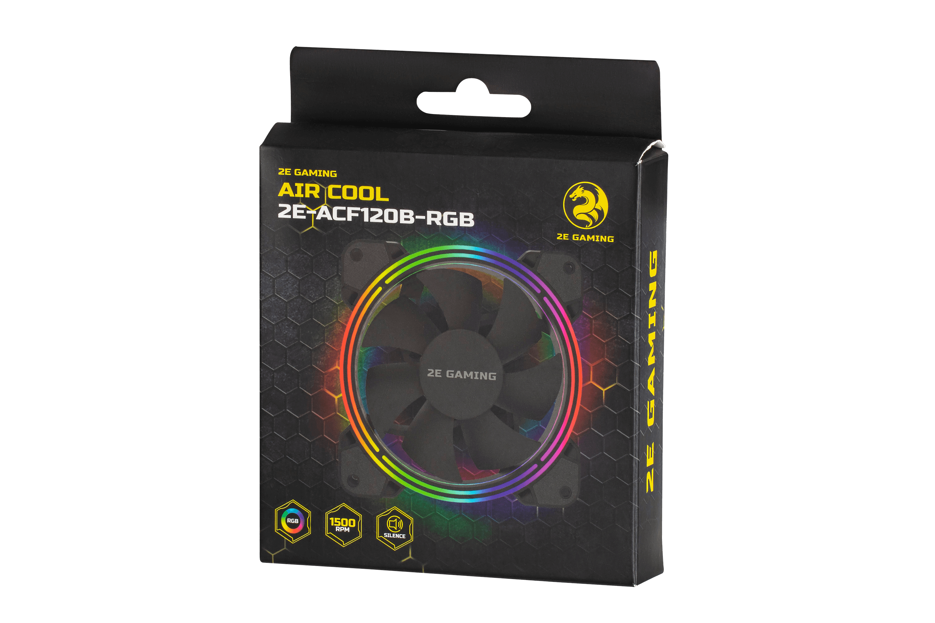 2E GAMING Case fan AIR COOL ACF120B-RGB, 120mm, 1300rpm, 4pin PWM+3pin, 24.8dBa 2E-ACF120B-RGB