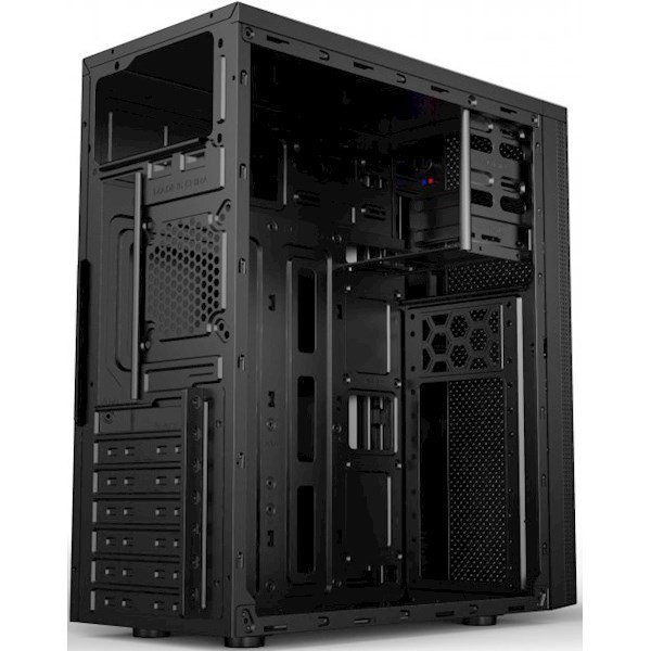 2E ALFA E185-400 Mid Tower Computer case | ATX400W | 2xUSB2.0 | 1xUSB3.0 | Black | 2E-E185-400