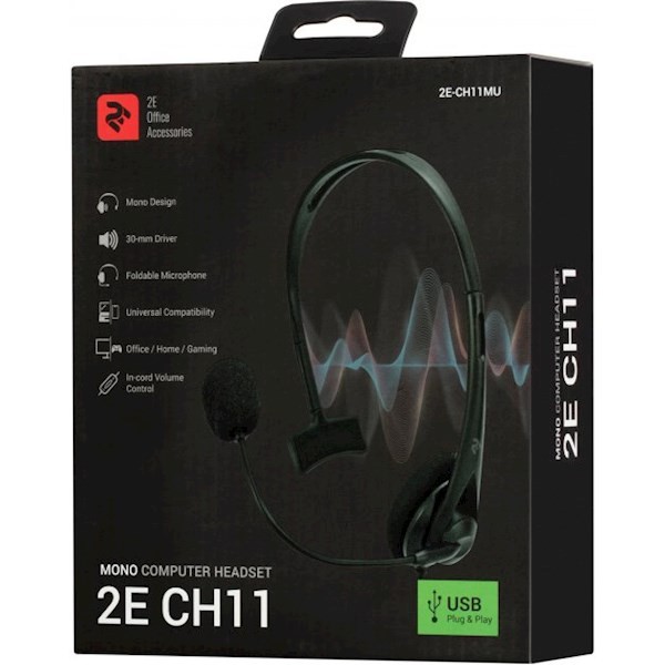2E PC Headset CH11 Mono USB 2E-CH11MU